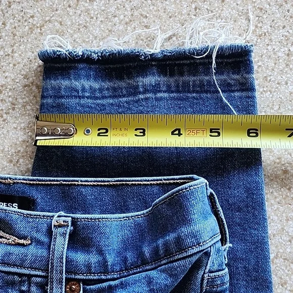 Express Mom Jean Super High Rise Button Fly Size 0 Reg - Picture 8 of 13